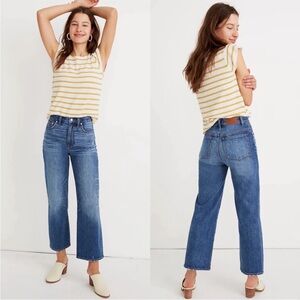 Madewell cropped slim wide leg jeans
